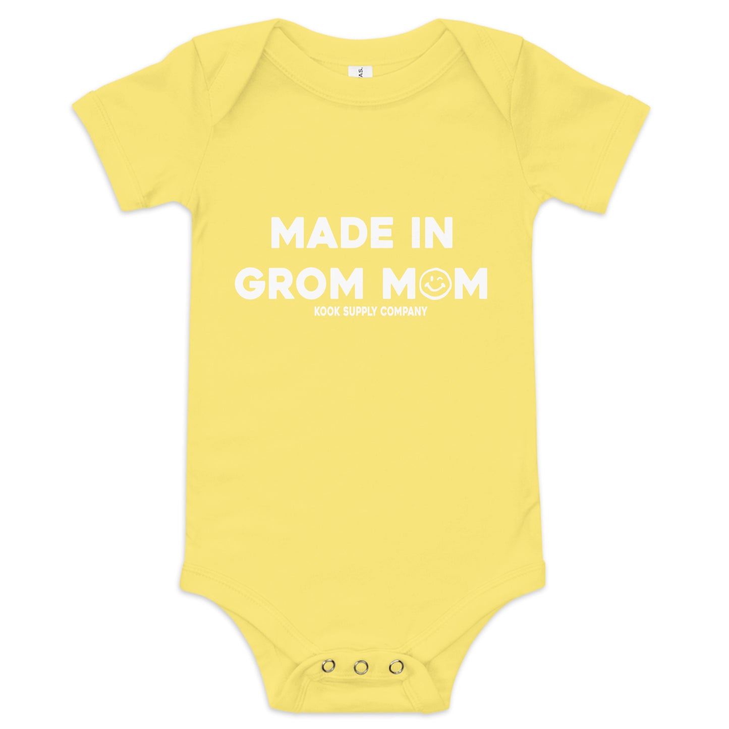 Made In Grom Mom Baby Onesie