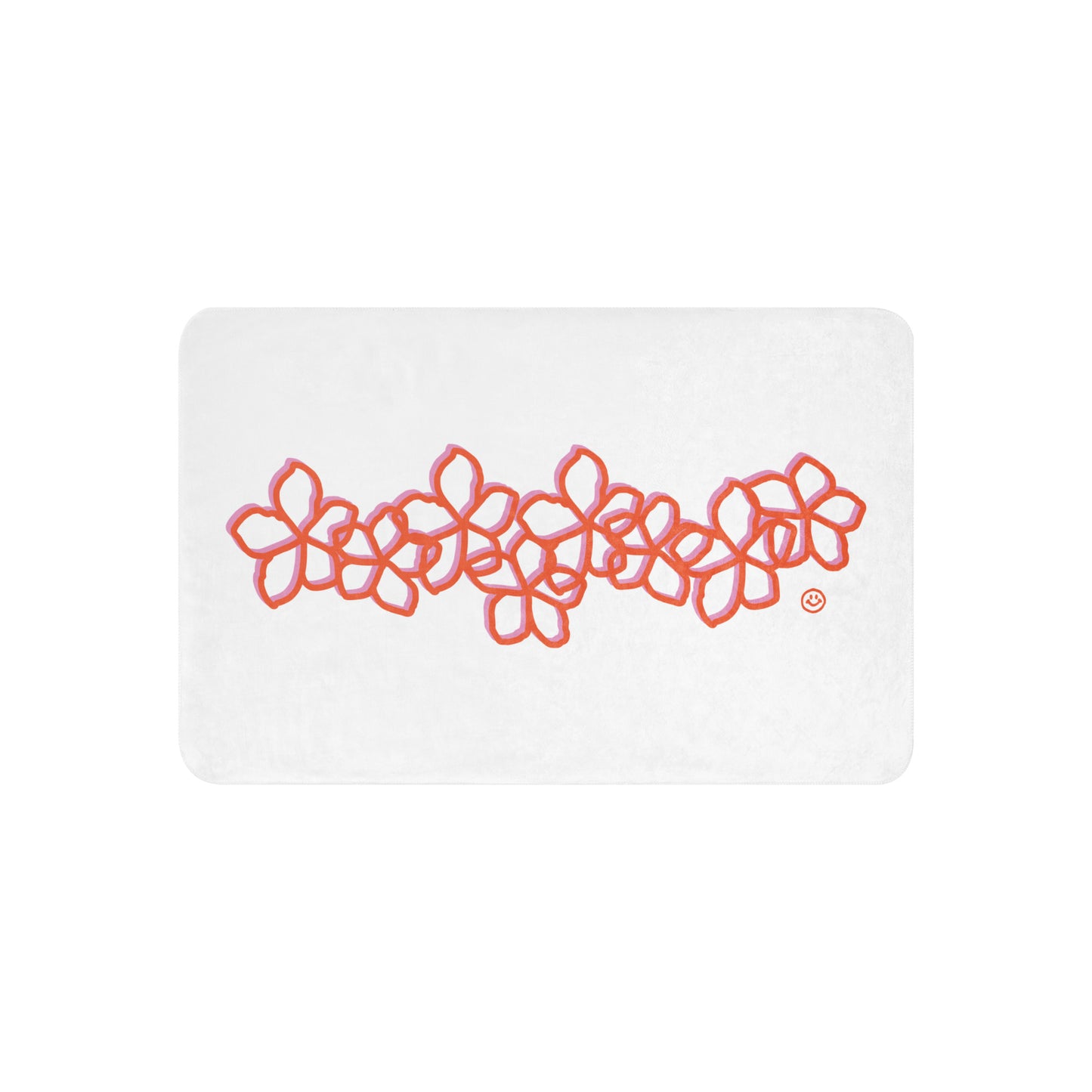 Plumeria Orange Sherpa blanket