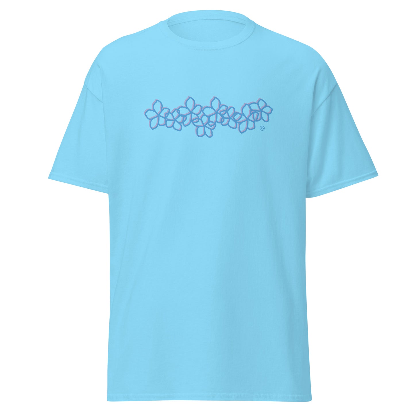 Plumeria Blue Tee