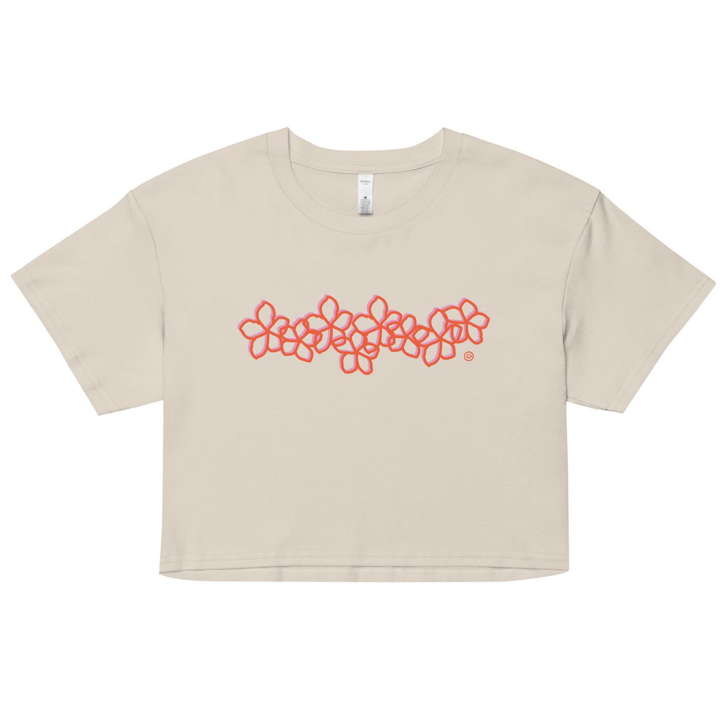 Plumeria Orange Crop Top