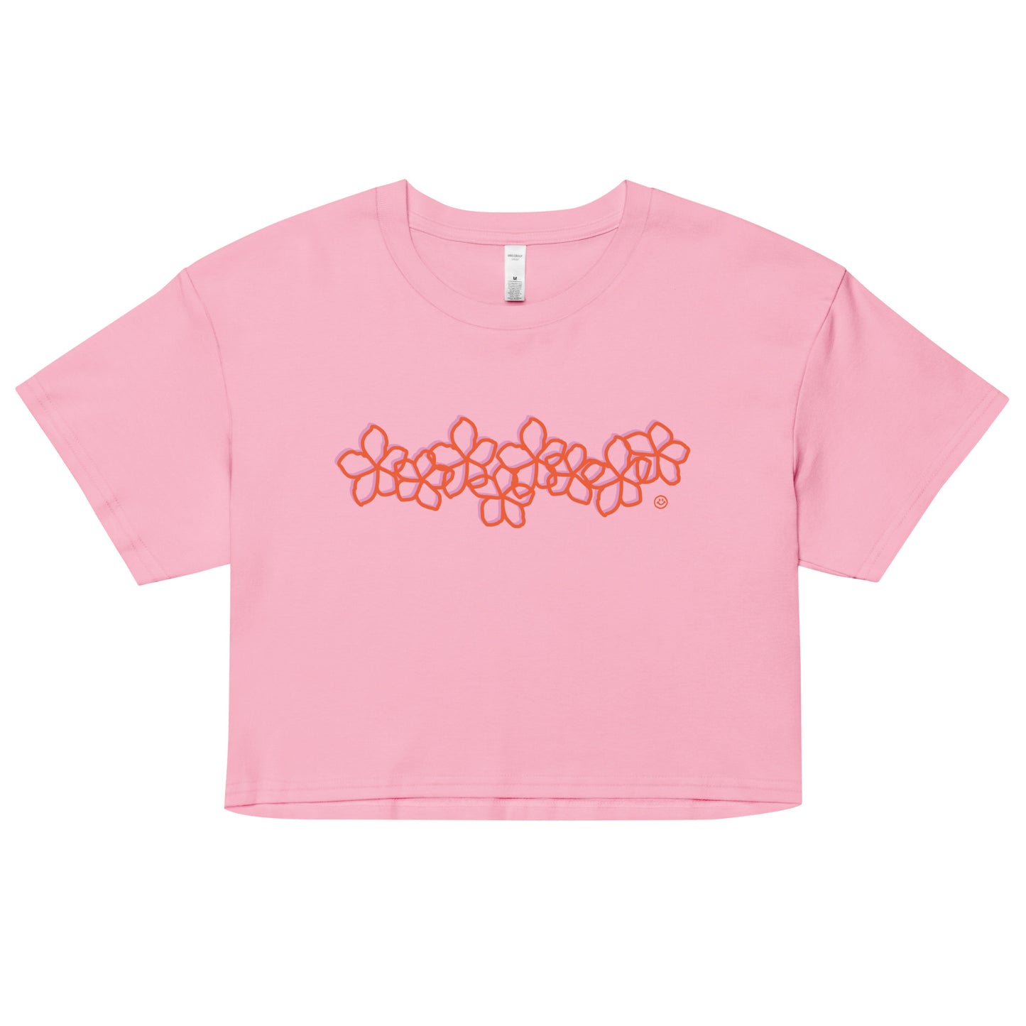 Plumeria Orange Crop Top