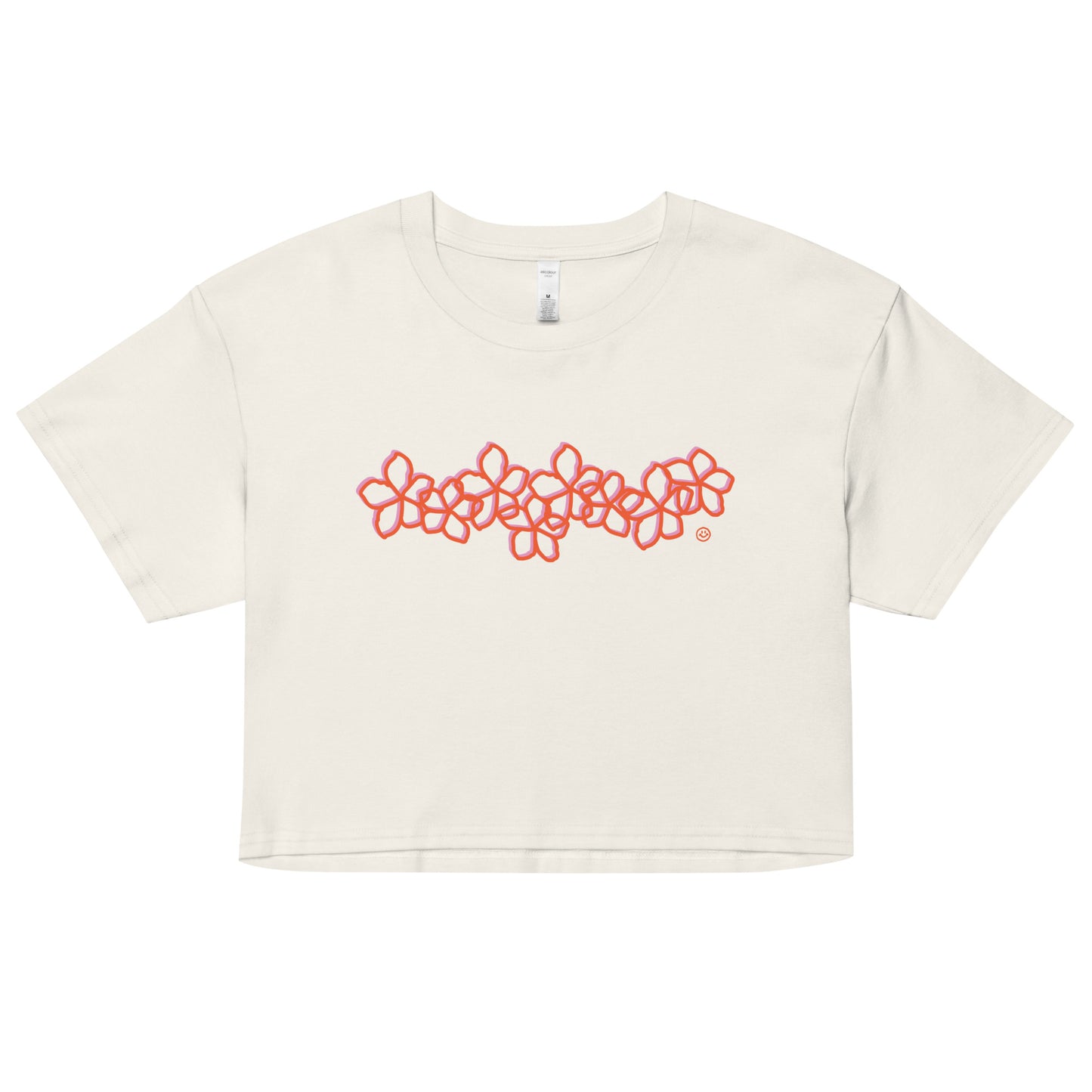 Plumeria Orange Crop Top