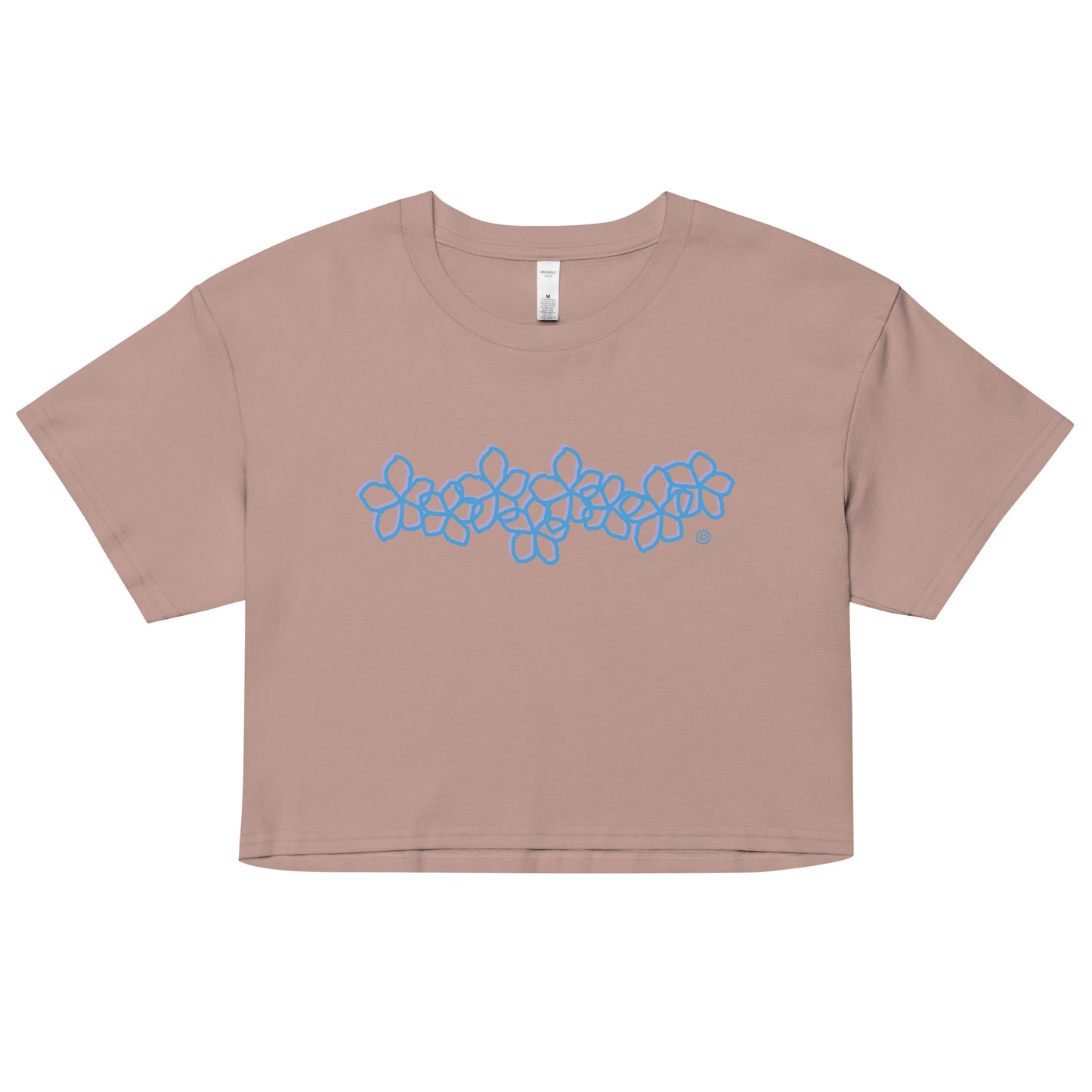Plumeria Blue Crop Top