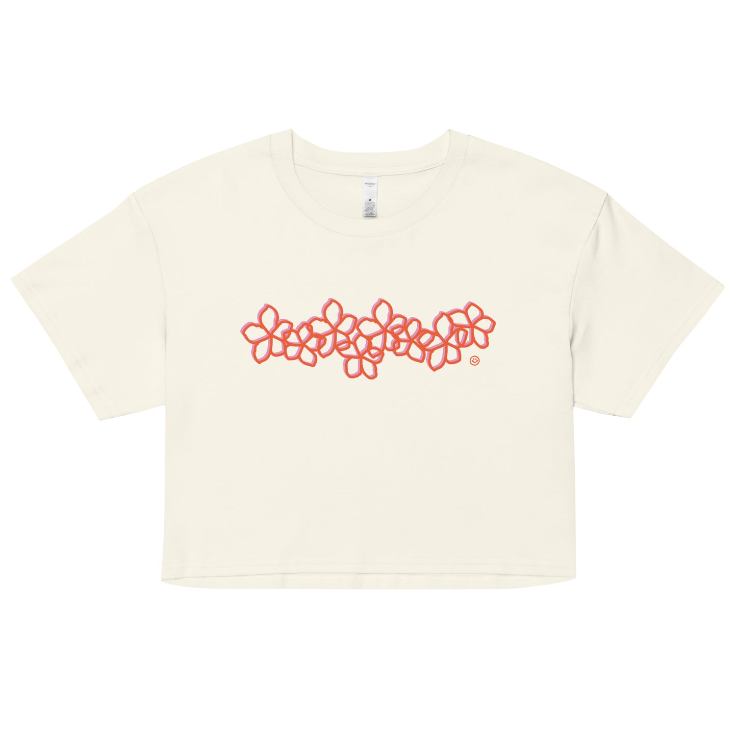 Plumeria Orange Crop Top