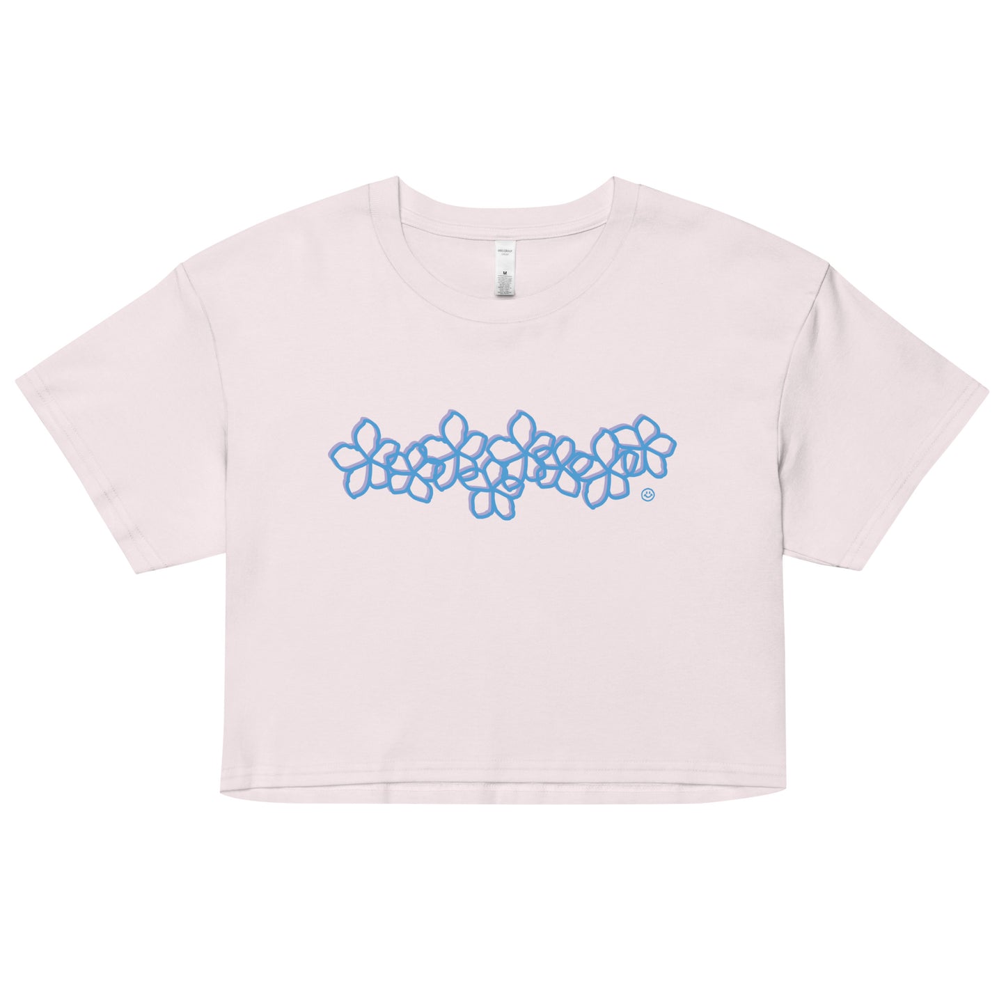 Plumeria Blue Crop Top
