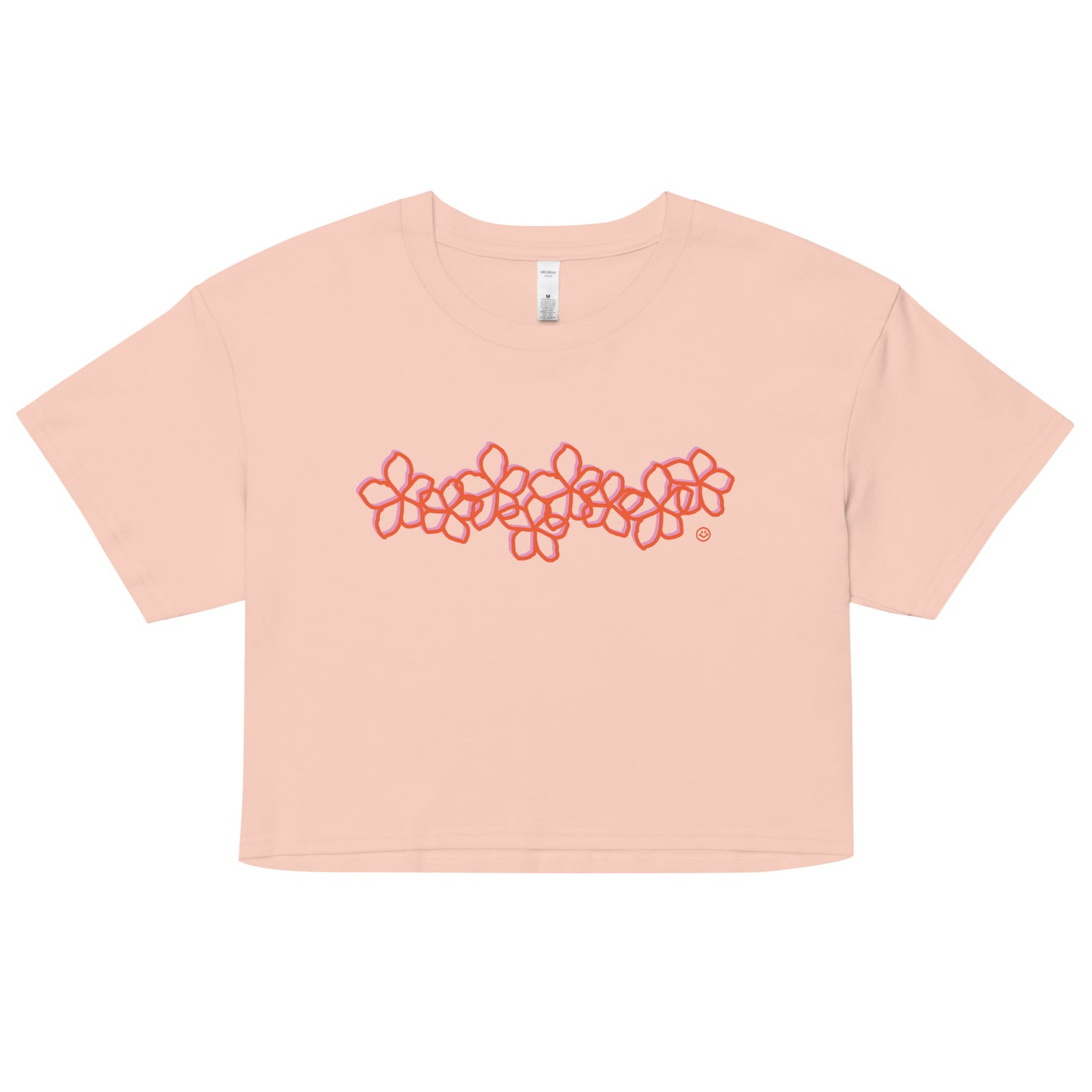 Plumeria Orange Crop Top