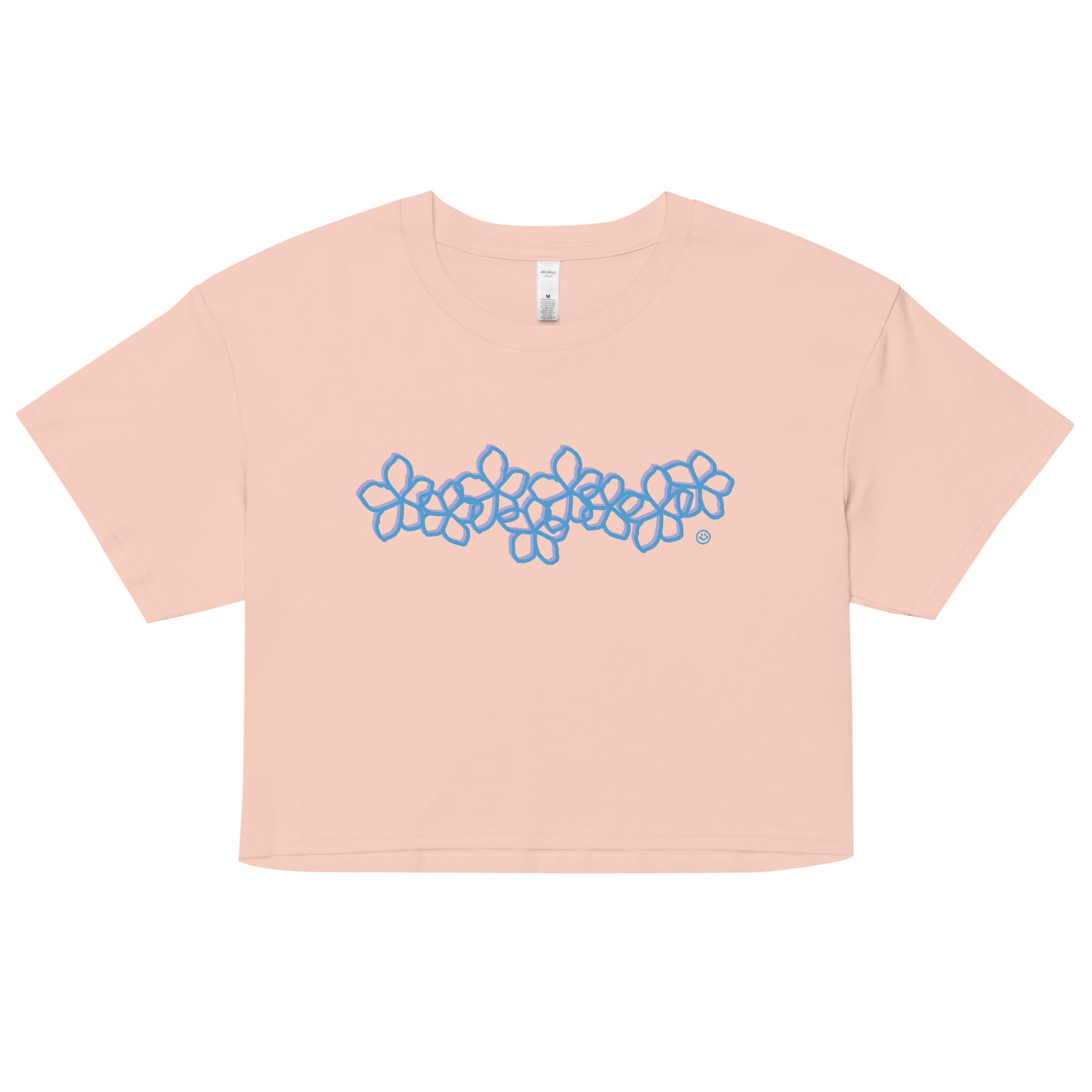 Plumeria Blue Crop Top