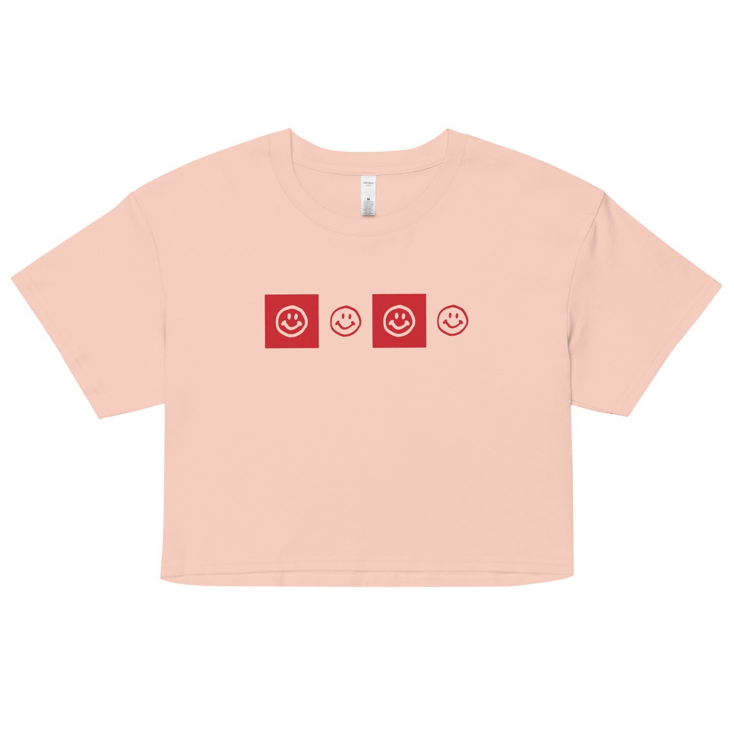 Smiley Checker Red Crop Top