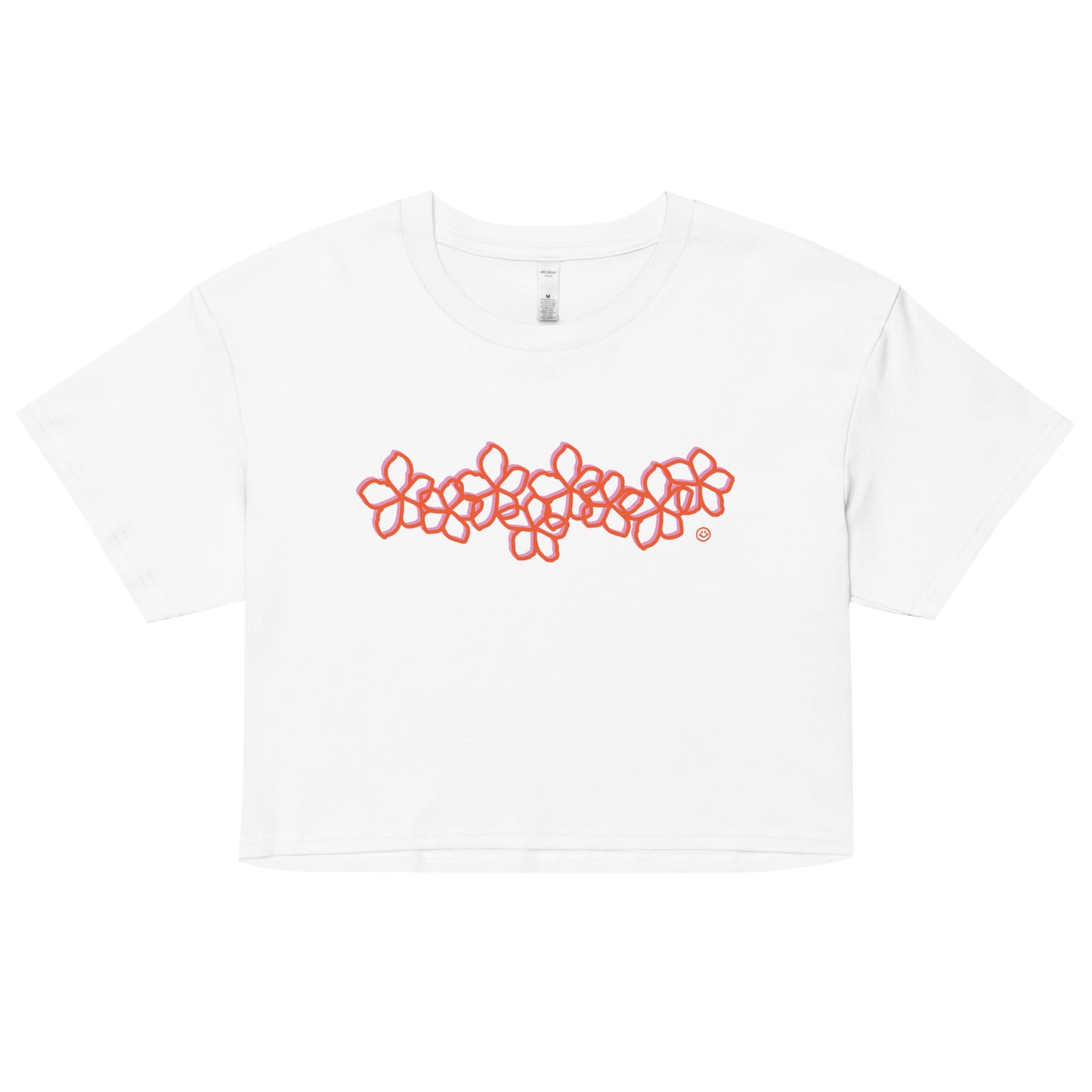 Plumeria Orange Crop Top